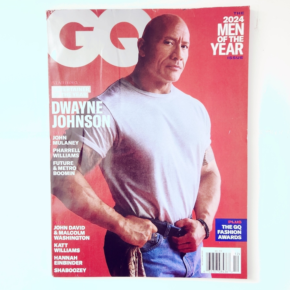 🍭7/$15 GQ Magazine December2024/January 2025 Dwayne Johnson